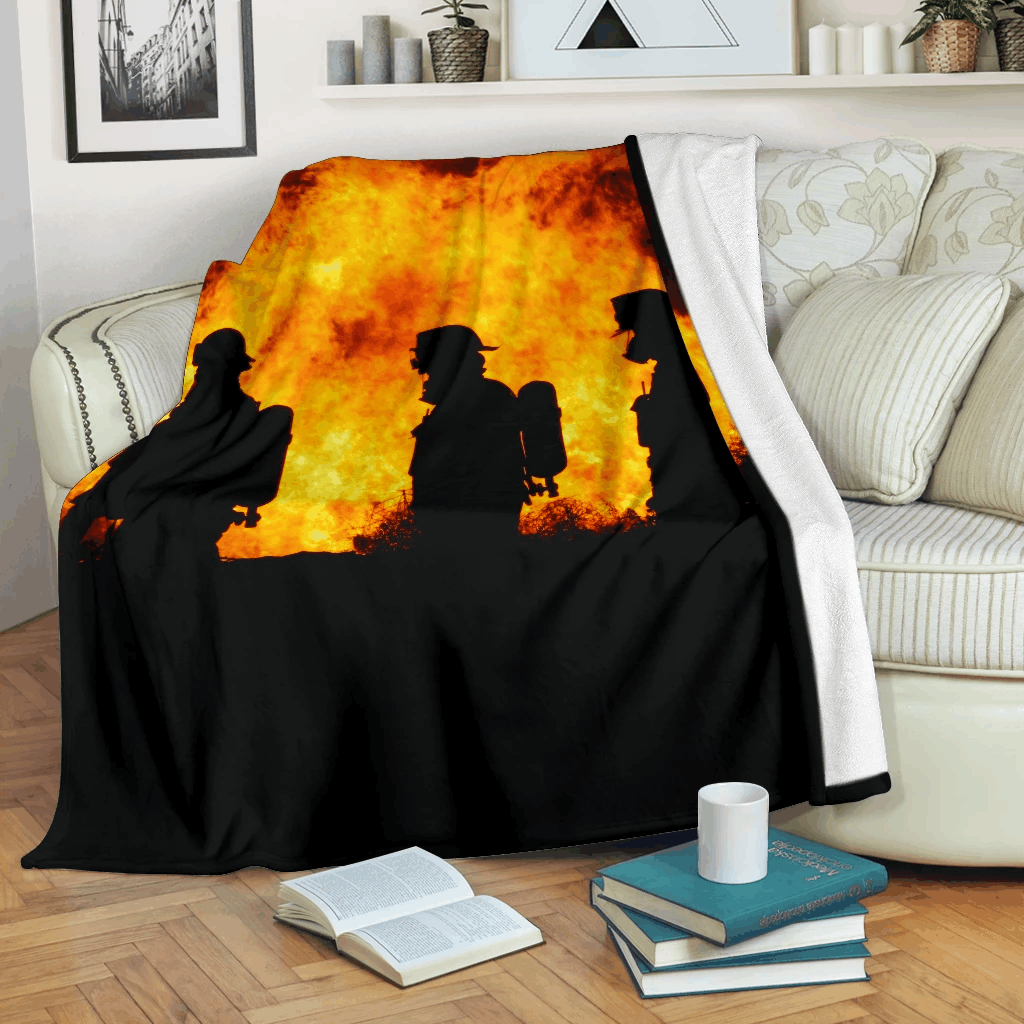 Firefighter Sherpa Fleece Blanket