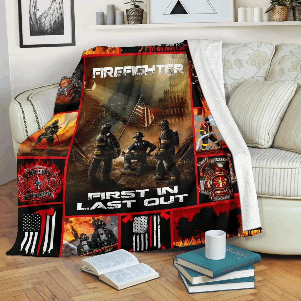 Firefighter Sherpa Fleece Blanket