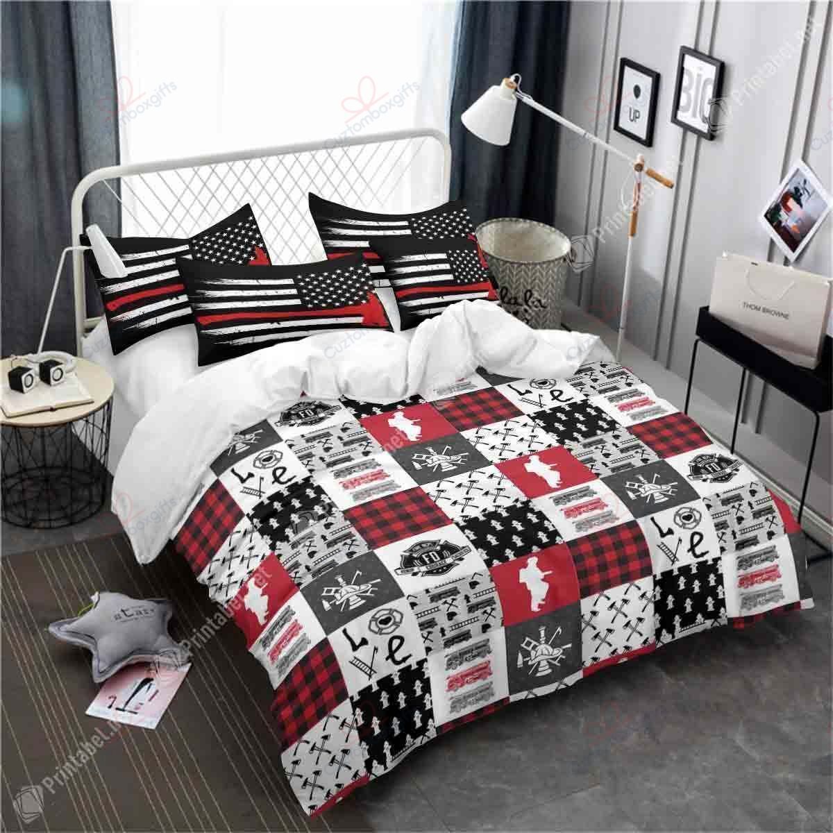 Firefighter Collection Printed Bedding Set