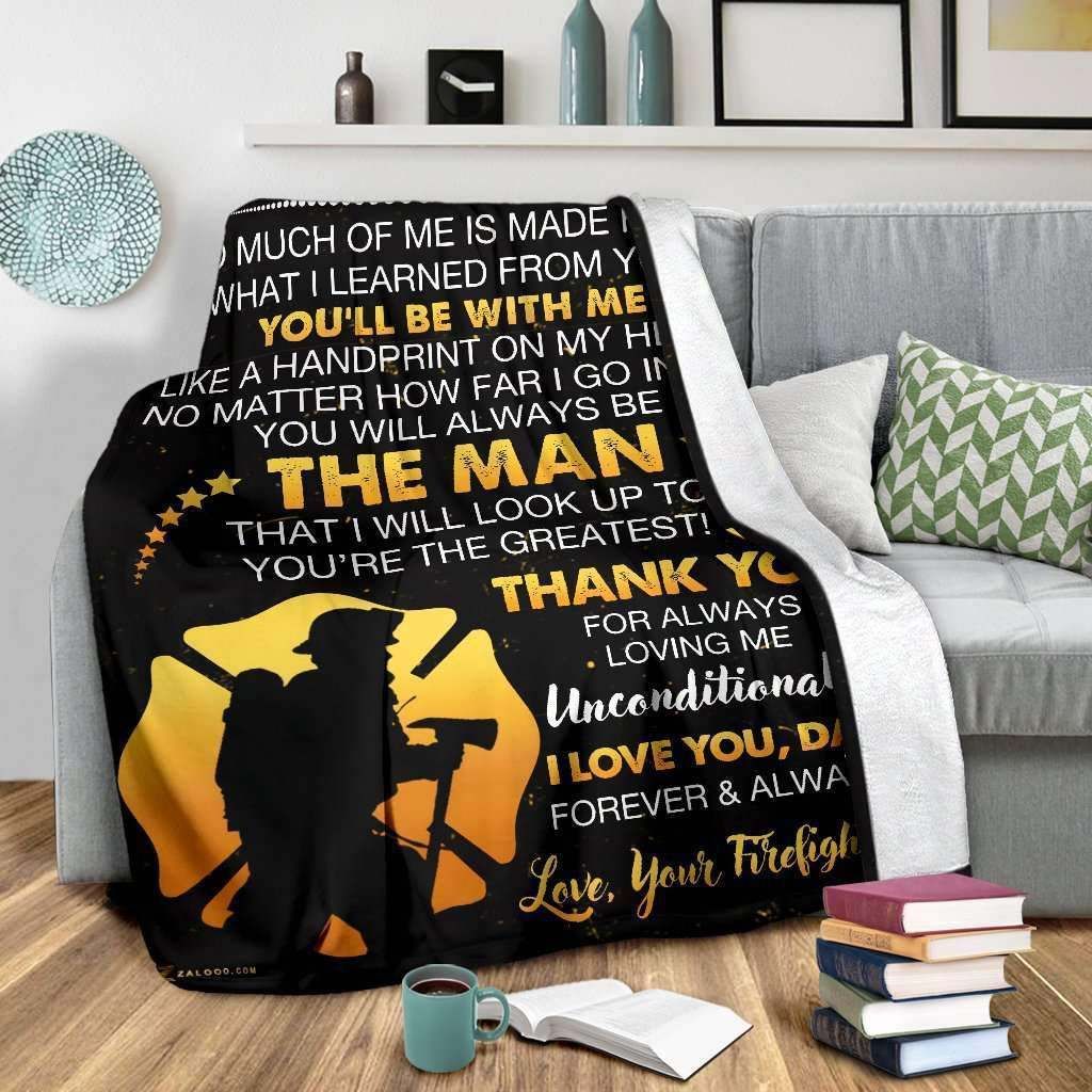 Firefighter – Dad – You’Ll Be With Me Fleece Blanket