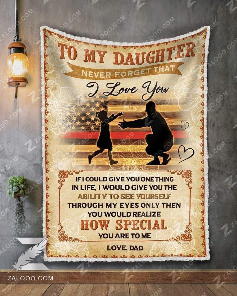 Firefighter Daughter Sherpa Fleece Blanket
