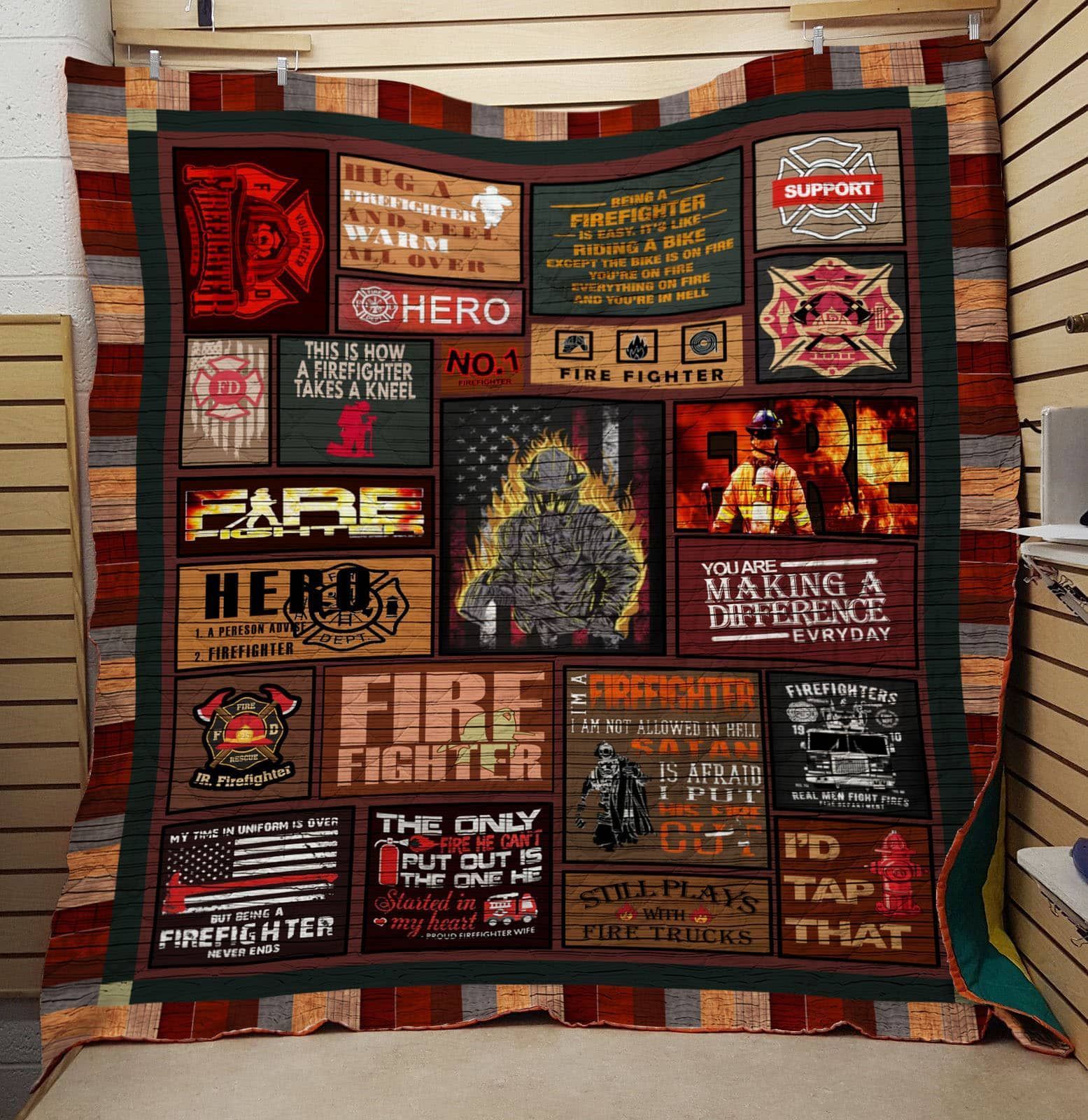 Firefighter Firefighter Are Heros GS-CL-DT0107 Quilt Blanket