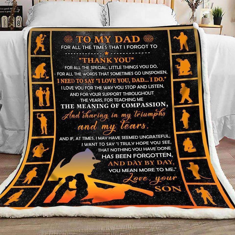 Firefighter – Gift For My Dad Fleece Blanket
