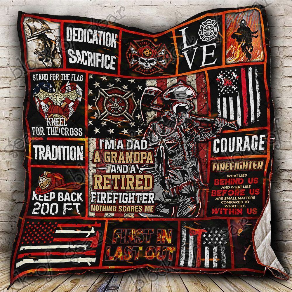 Firefighter Grandpa CLT180715 Quilt Blanket