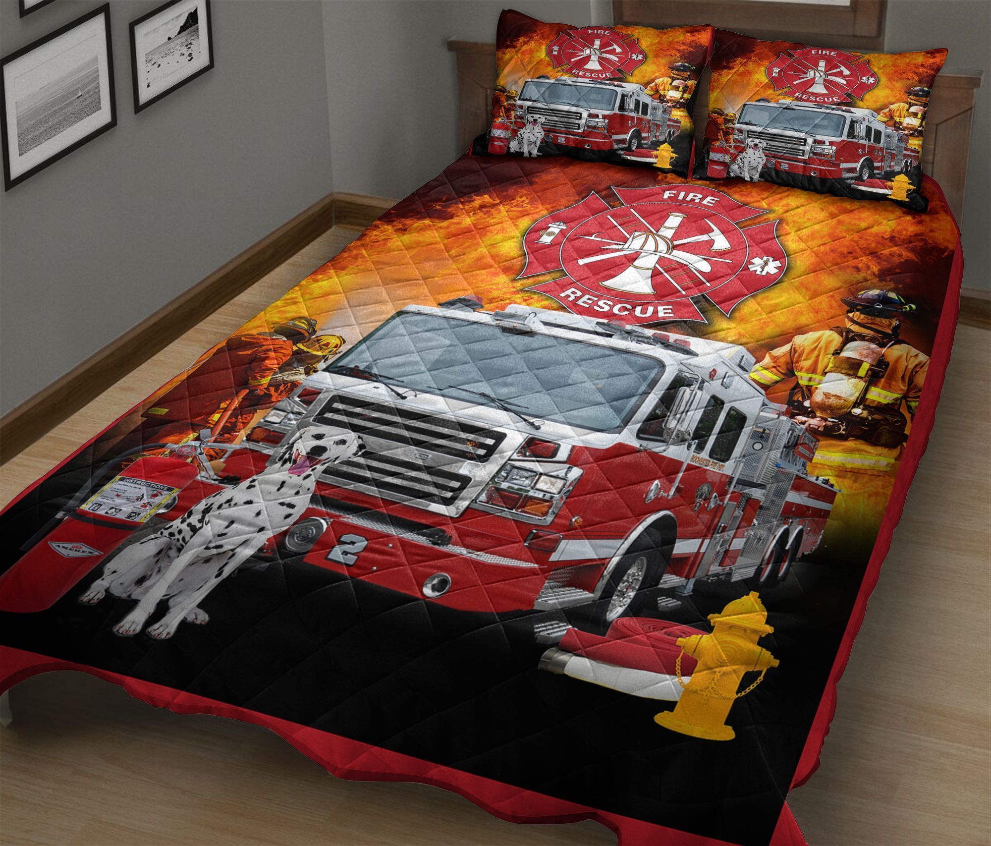 Firefighter Bedding Set