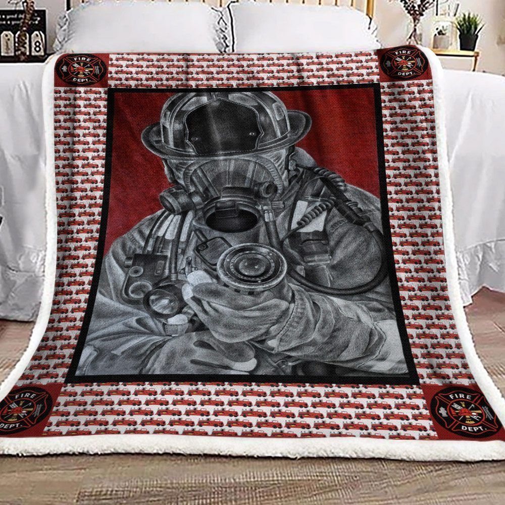 Firefighter Sherpa Fleece Blanket