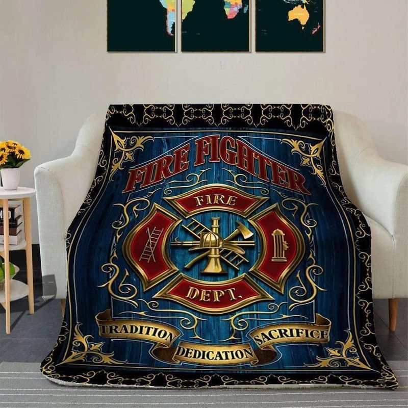 Firefighter Sherpa Fleece Blanket