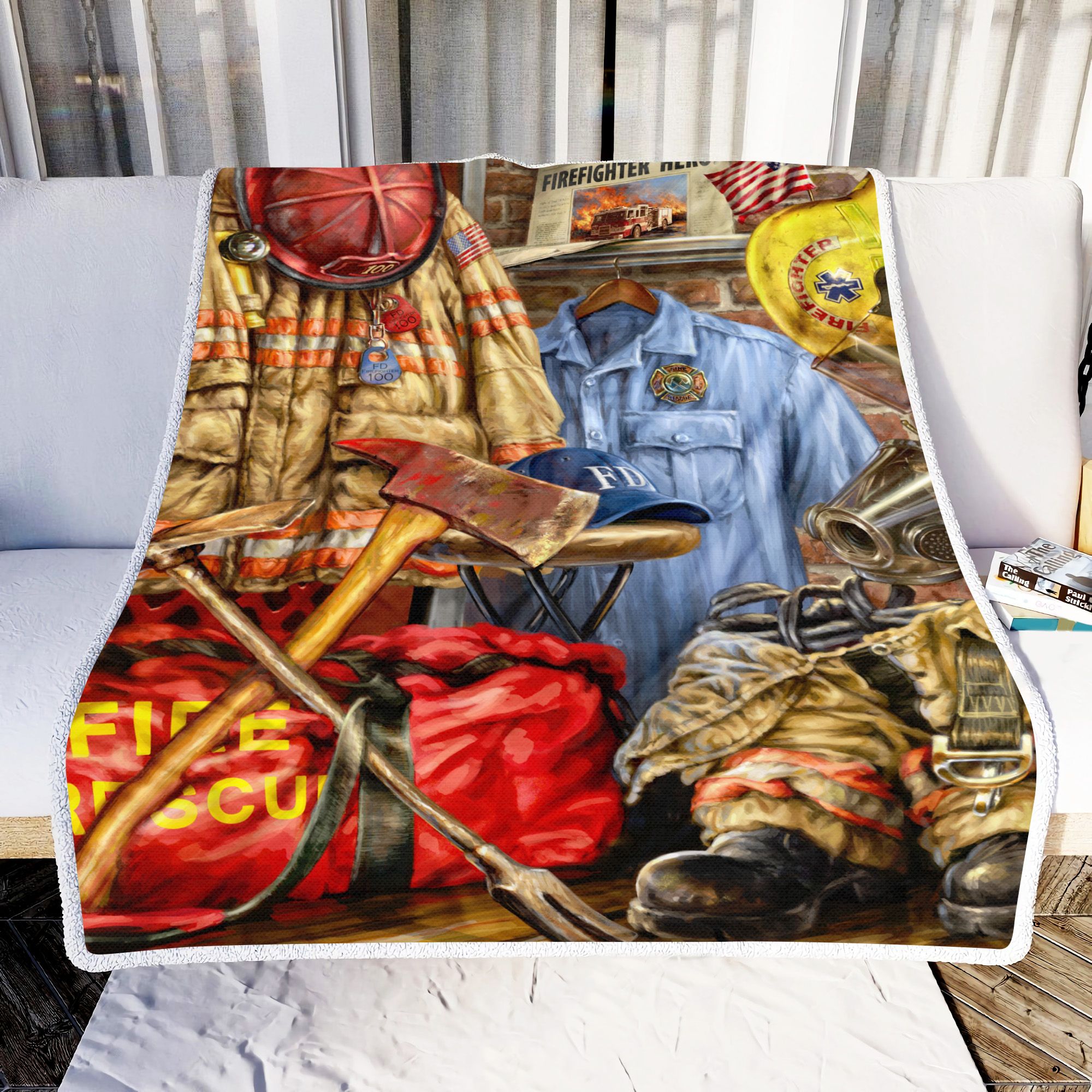 Firefighter Hero Fleece Blanket