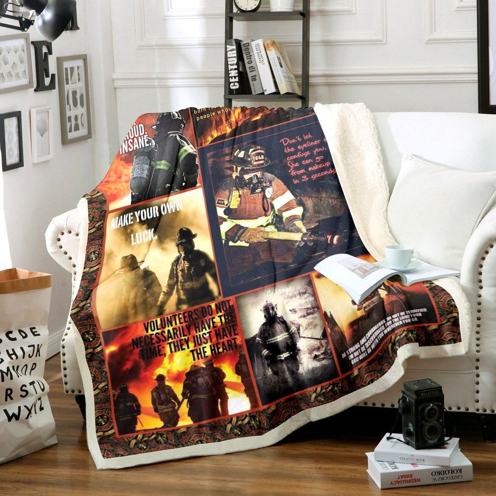 Firefighter Sherpa Fleece Blanket