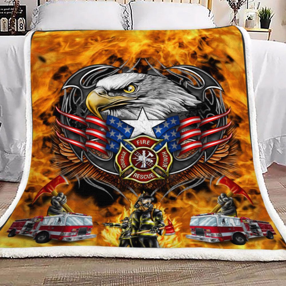 Firefighter Sherpa Fleece Blanket