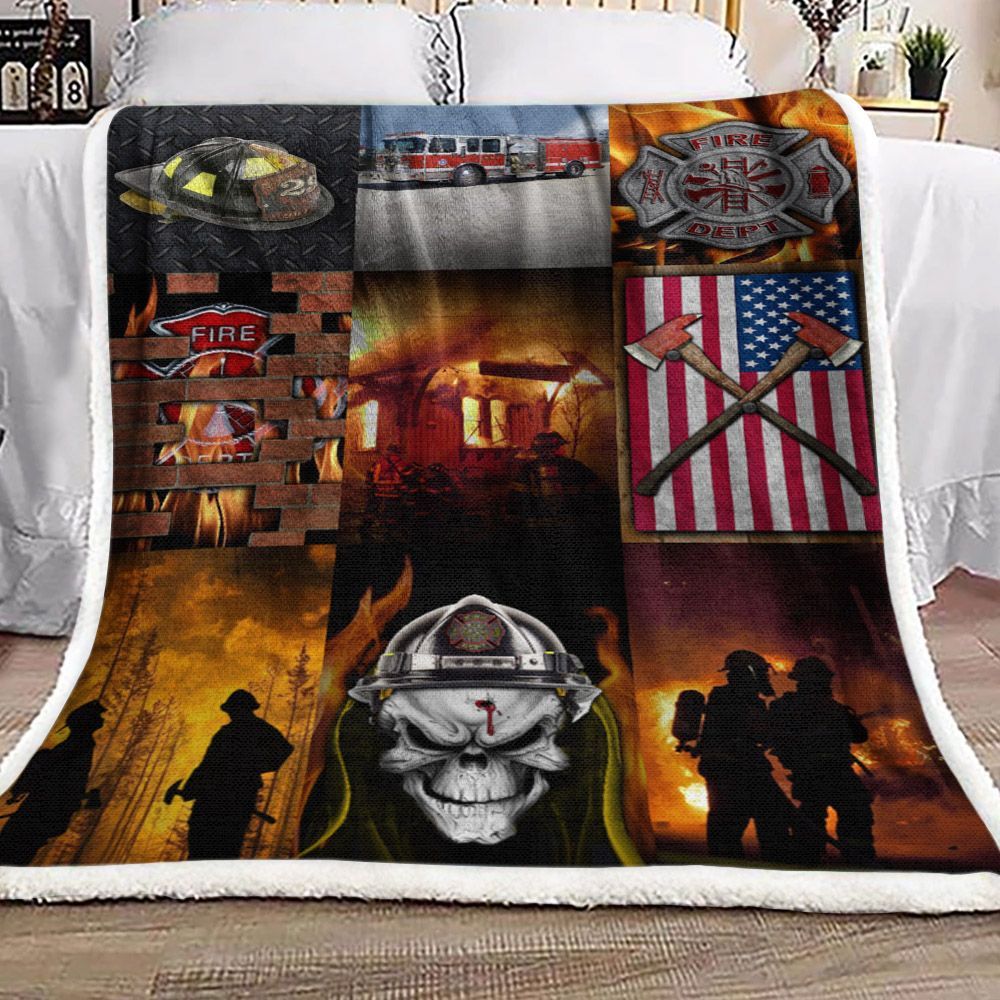 Firefighter Sherpa Fleece Blanket