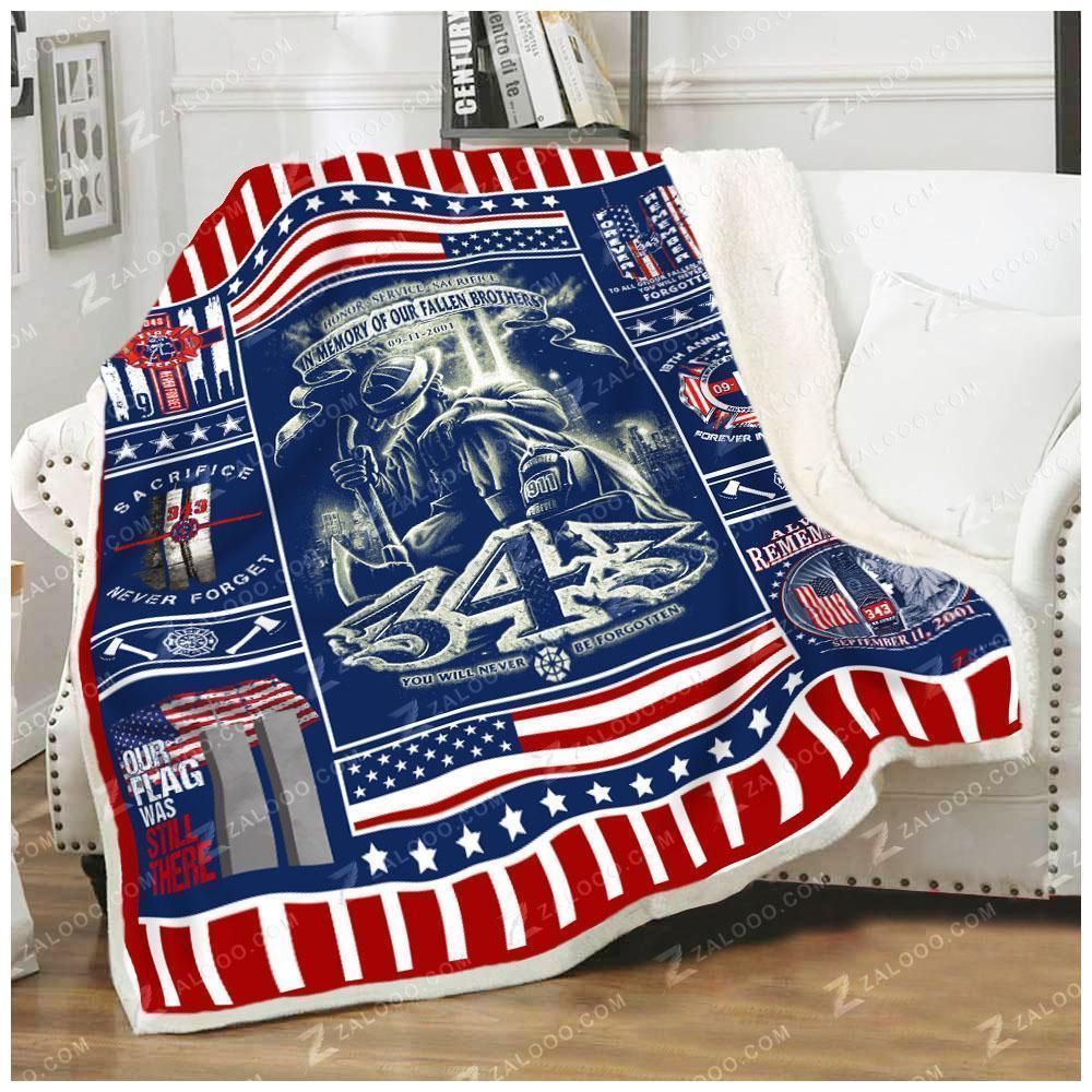 Firefighter – In Memory 9/11 Fleece Blanket