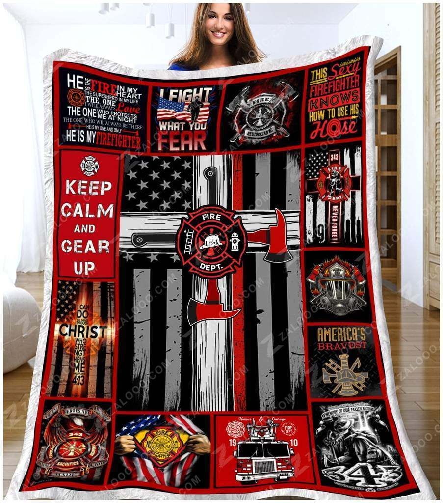 Firefighter – Keep Camp And Gear Up Fleece Blanket