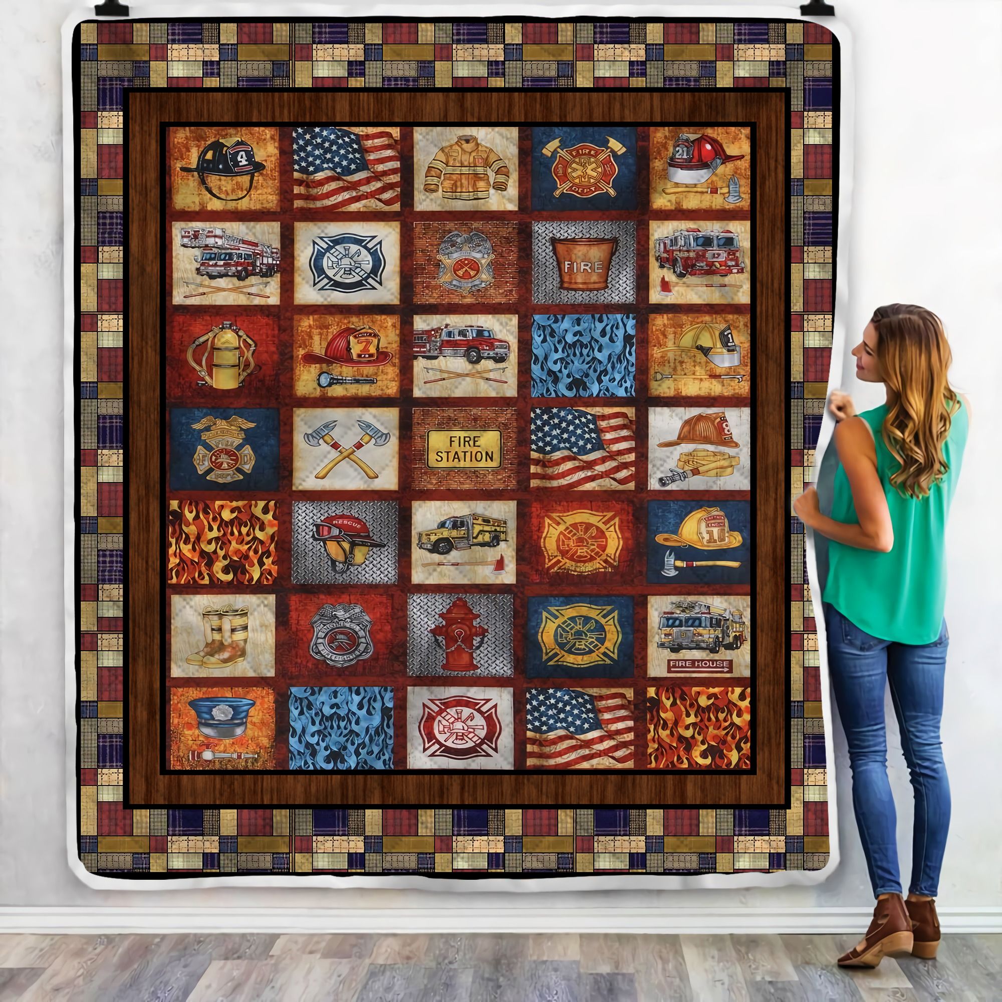 Firefighter Life Fleece Blanket