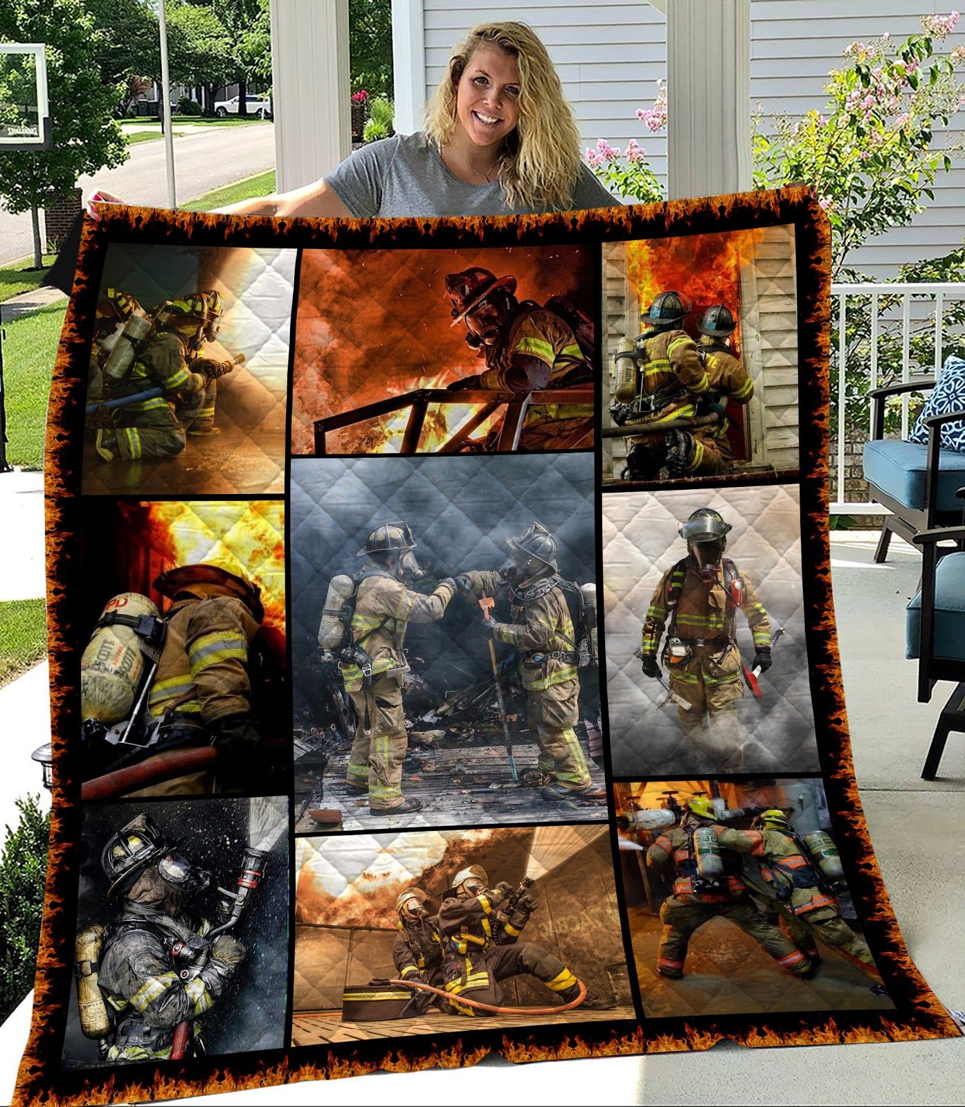 Firefighter Like Quilt Blanket DHC1402957TD