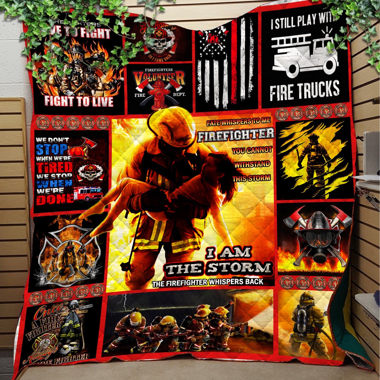 Firefighter Like Quilt Blanket DHC1402978TD