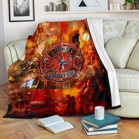 Firefighter Lxvi Custom Design Fleece Blanket For Man