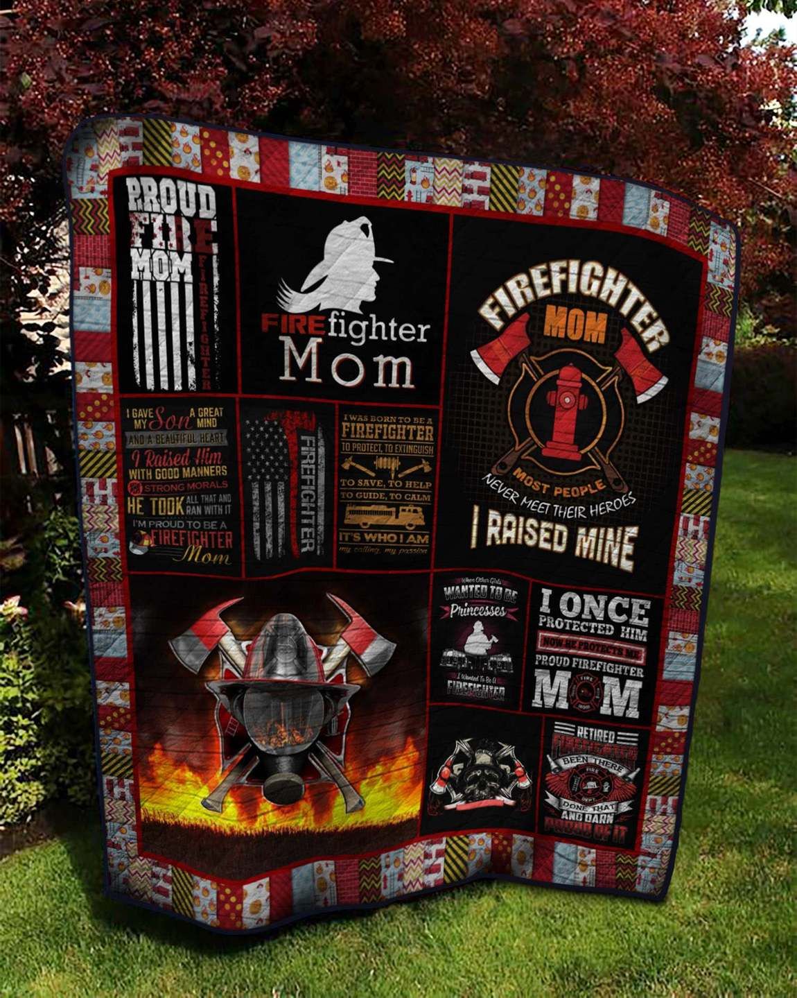 Firefighter Mom NN180510 Quilt Blanket