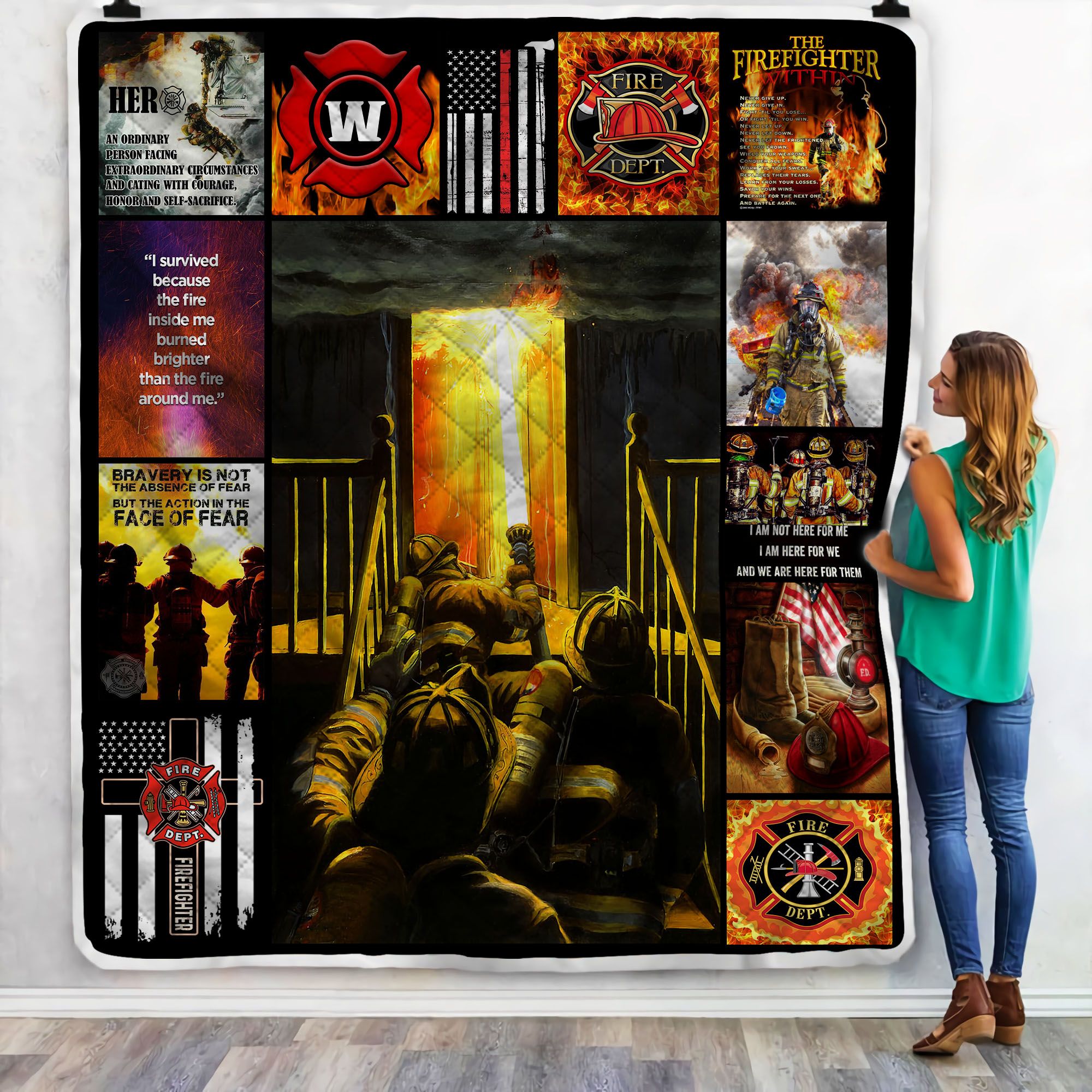 Firefighter Fleece Blanket