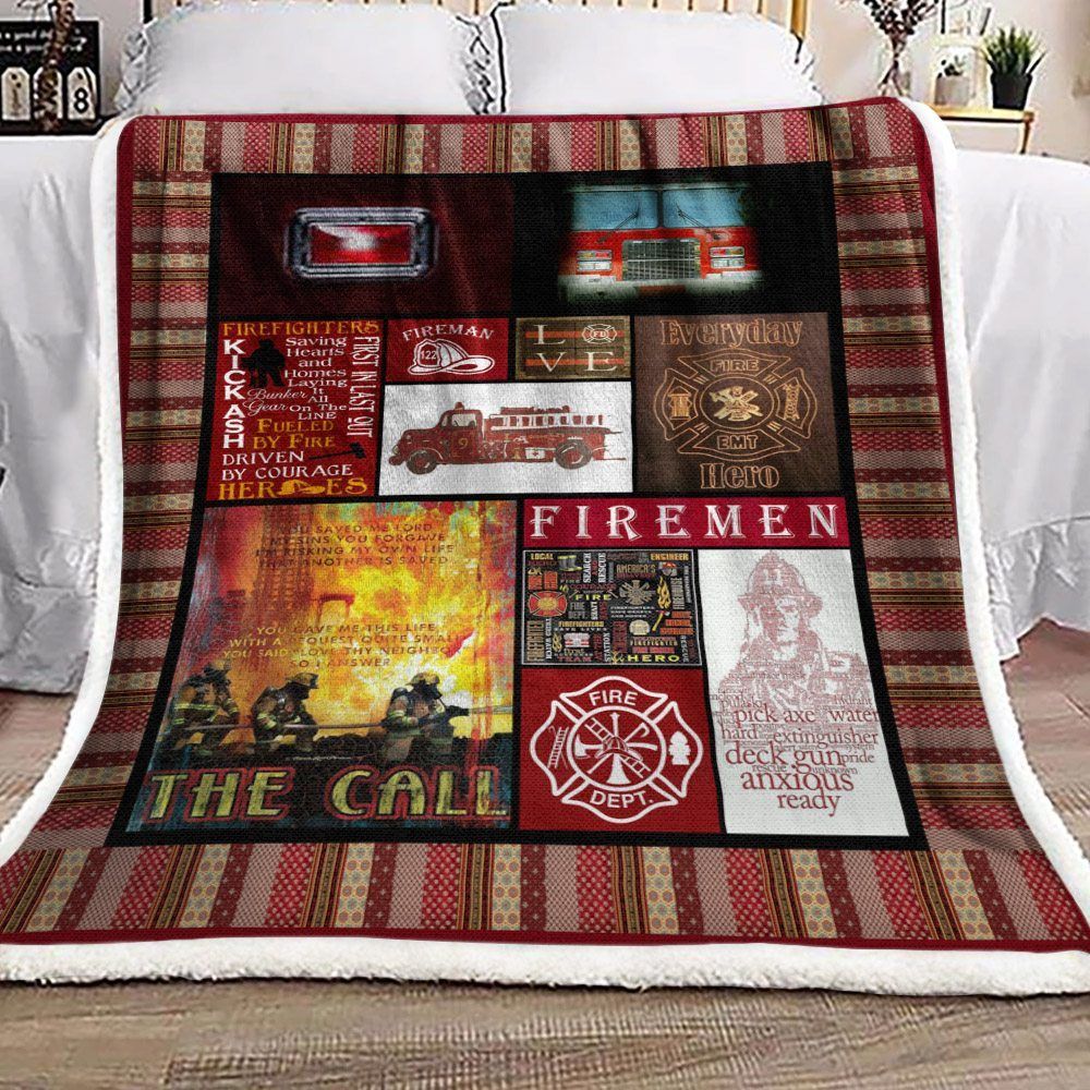Firefighter Sherpa Fleece Blanket