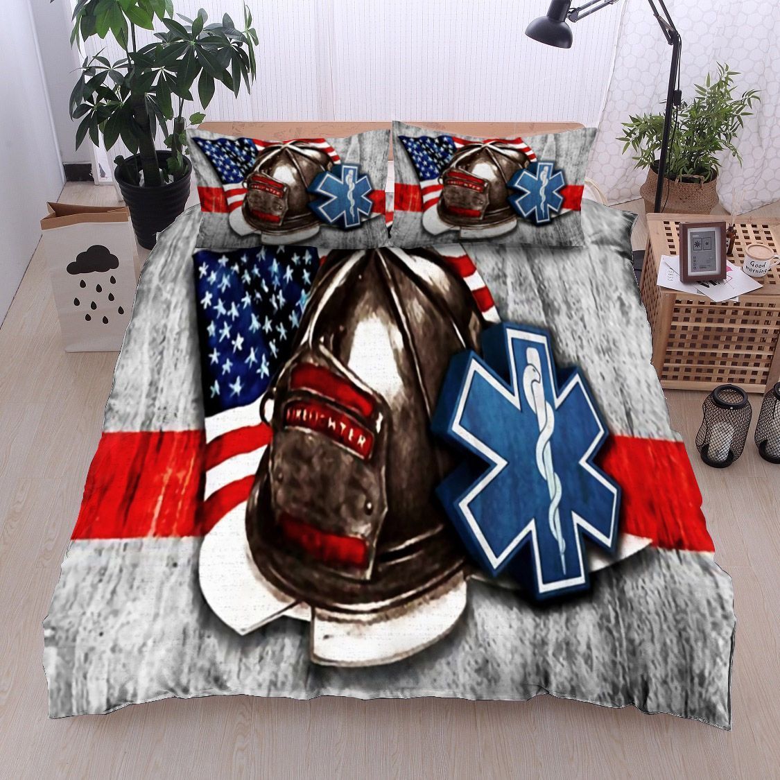 Firefighter Paramedic American Bedding Set