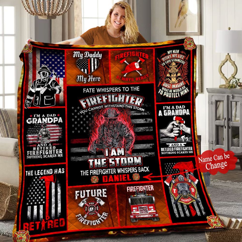 Firefighter Personalized Quilt Blanket HHH150621NH