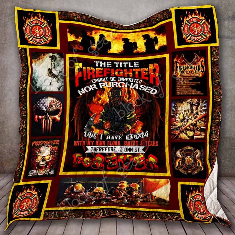 Firefighter Pride CL19100322MDQ Quilt Blanket