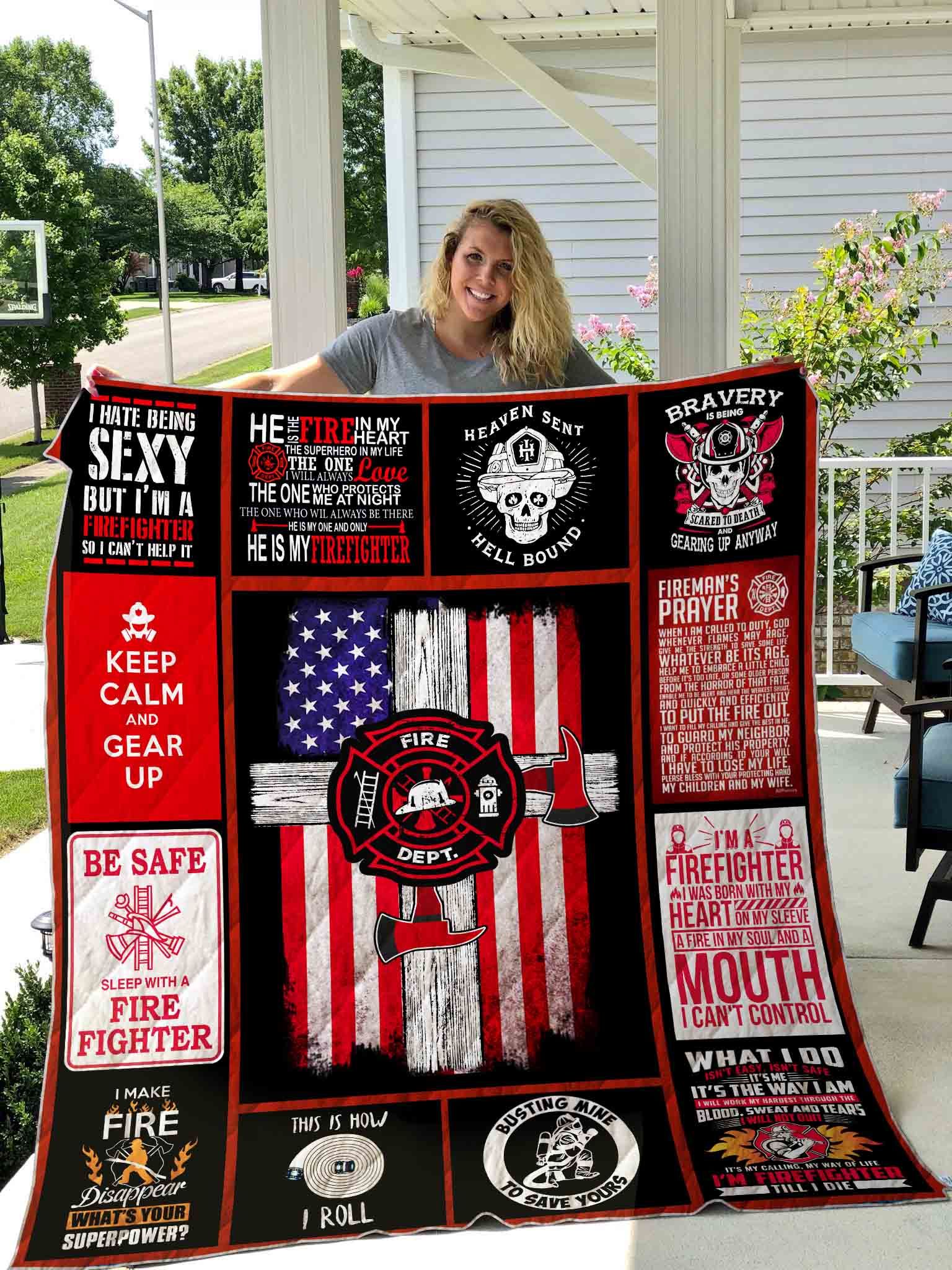 Firefighter Printed Quilt Blanket DHC1501582VT