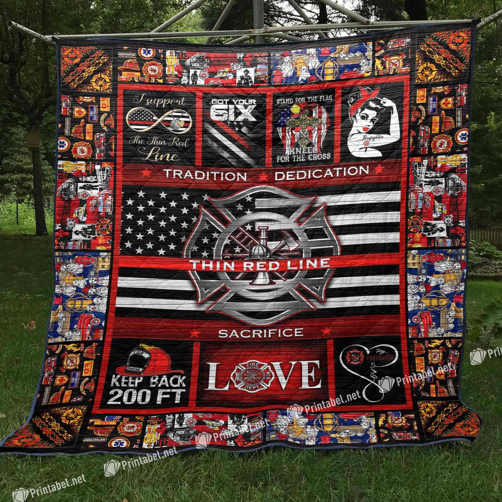 Firefighter Quilt Blanket ABC061137