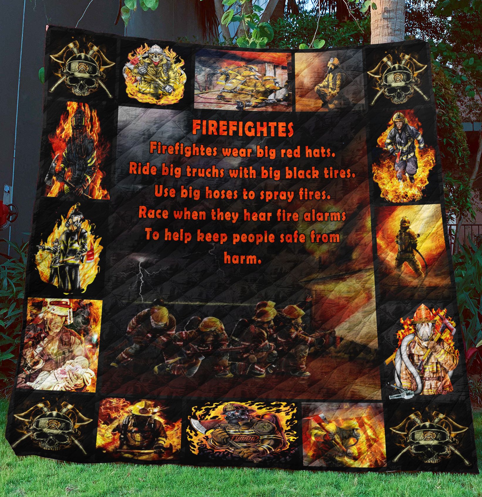 Firefighter Quilt Blanket C9B170206NM