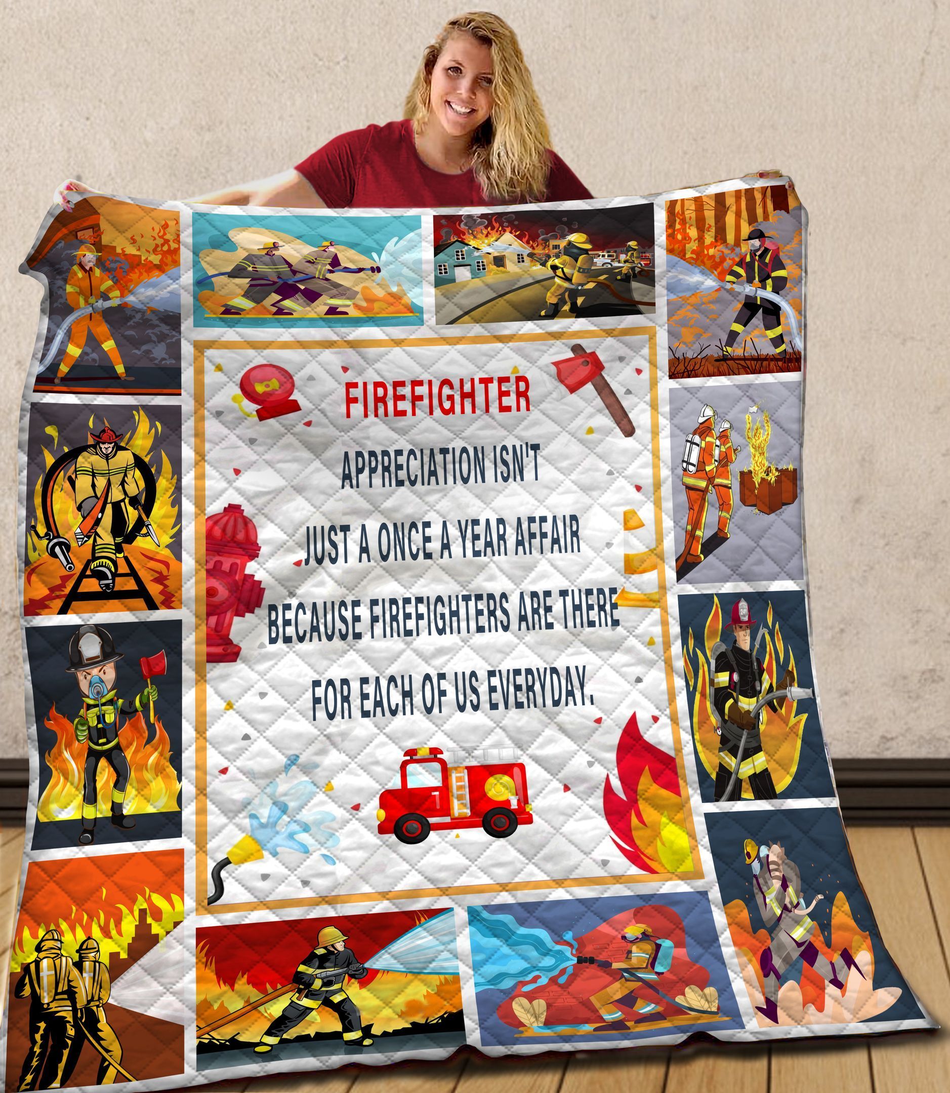Firefighter Quilt Blanket C9B200216NM