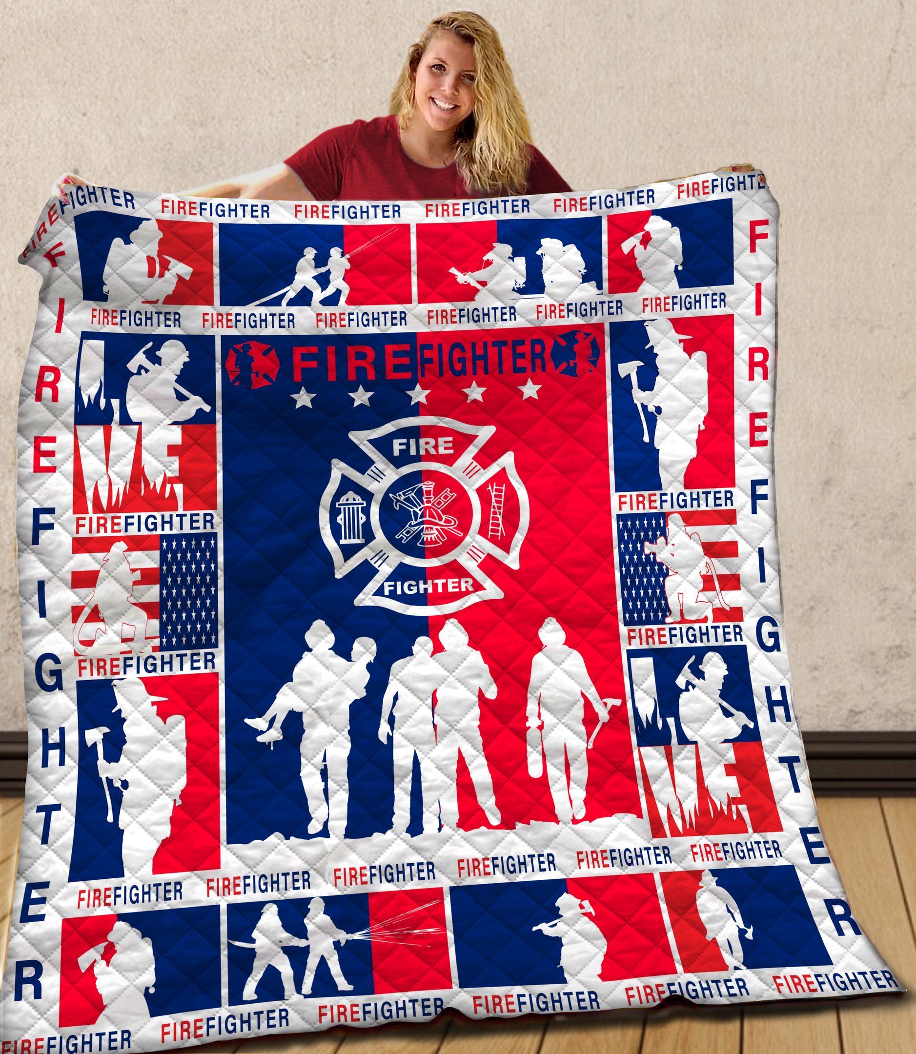 Firefighter Quilt Blanket C9B200218NM