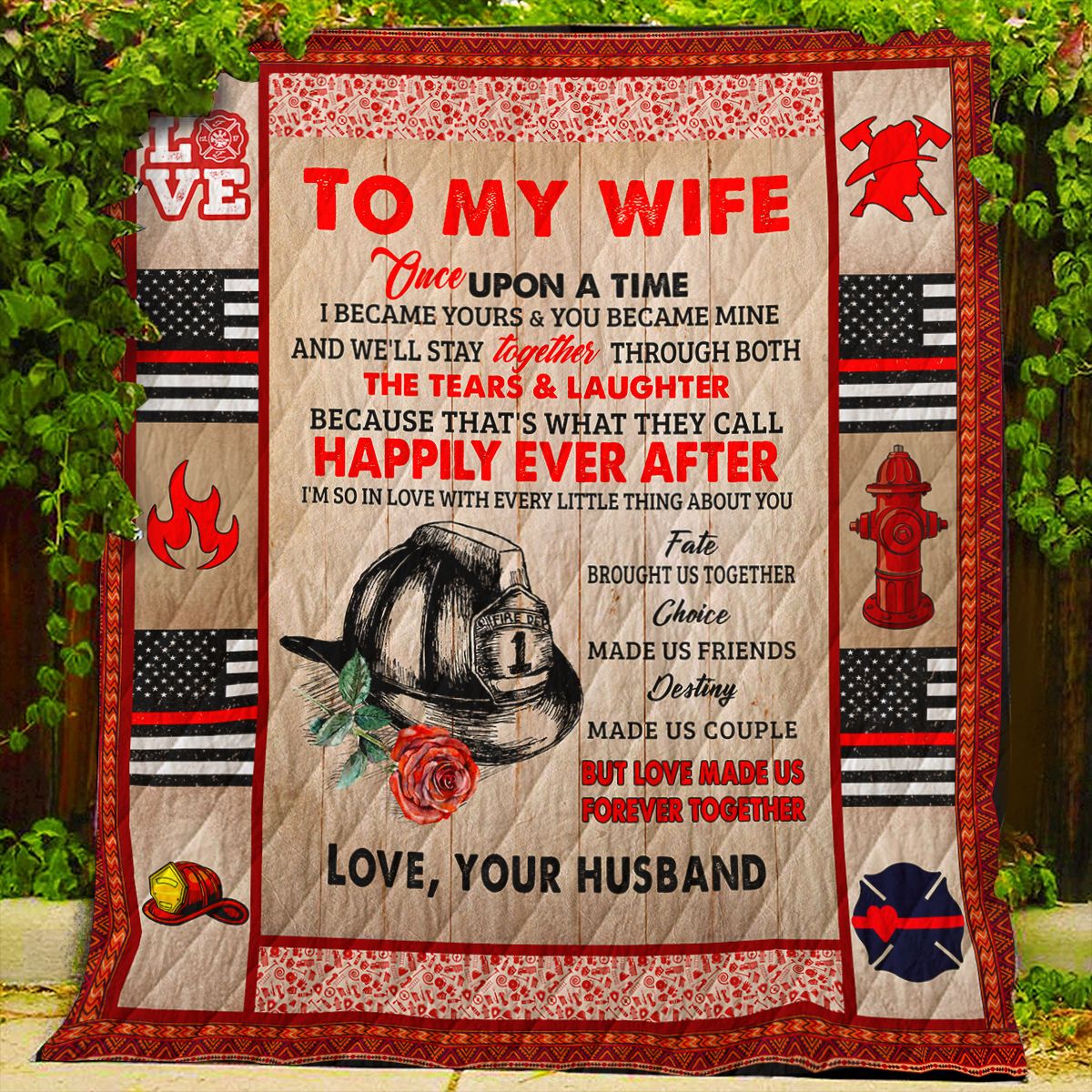 Firefighter Quilt Blanket DHC0712145VT