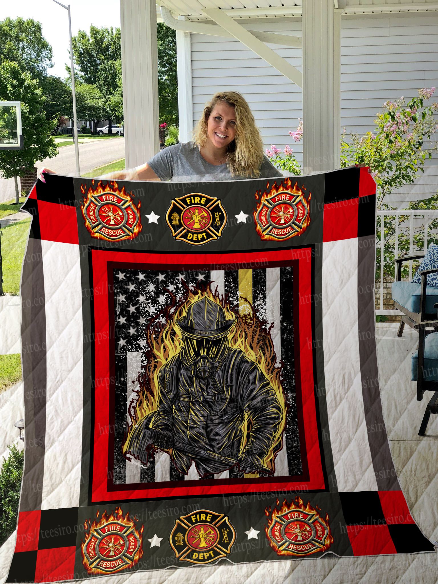 Firefighter Quilt Blanket DHC1501709VT