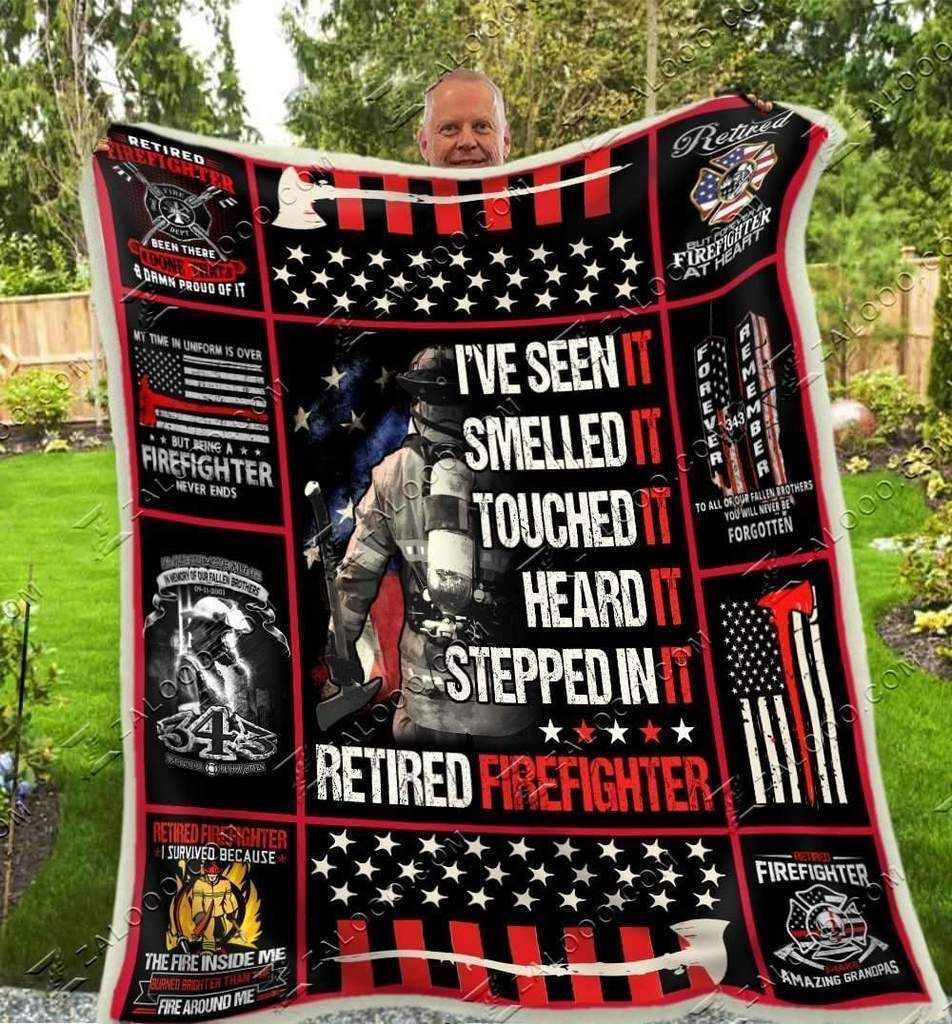 Firefighter Retired Firefighter Sherpa Fleece Blanket