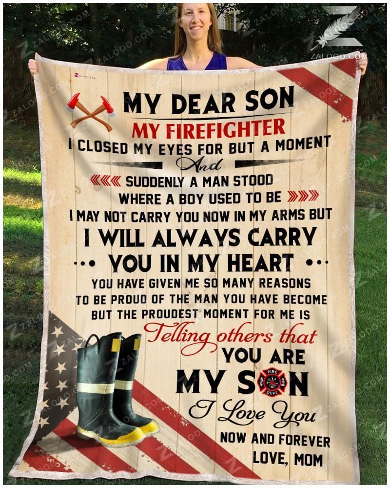 Firefighter – Son – I Closed My Eyes Fleece Blanket