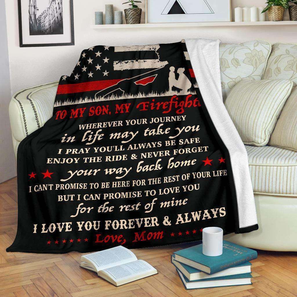 Firefighter Son – Wherever Your Journey In Life May Take You Fleece Blanket