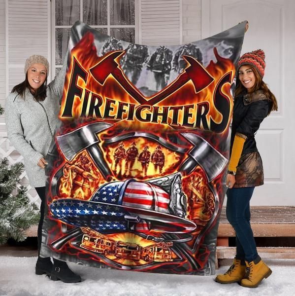 Firefighter Symbols Sherpa Fleece Blanket