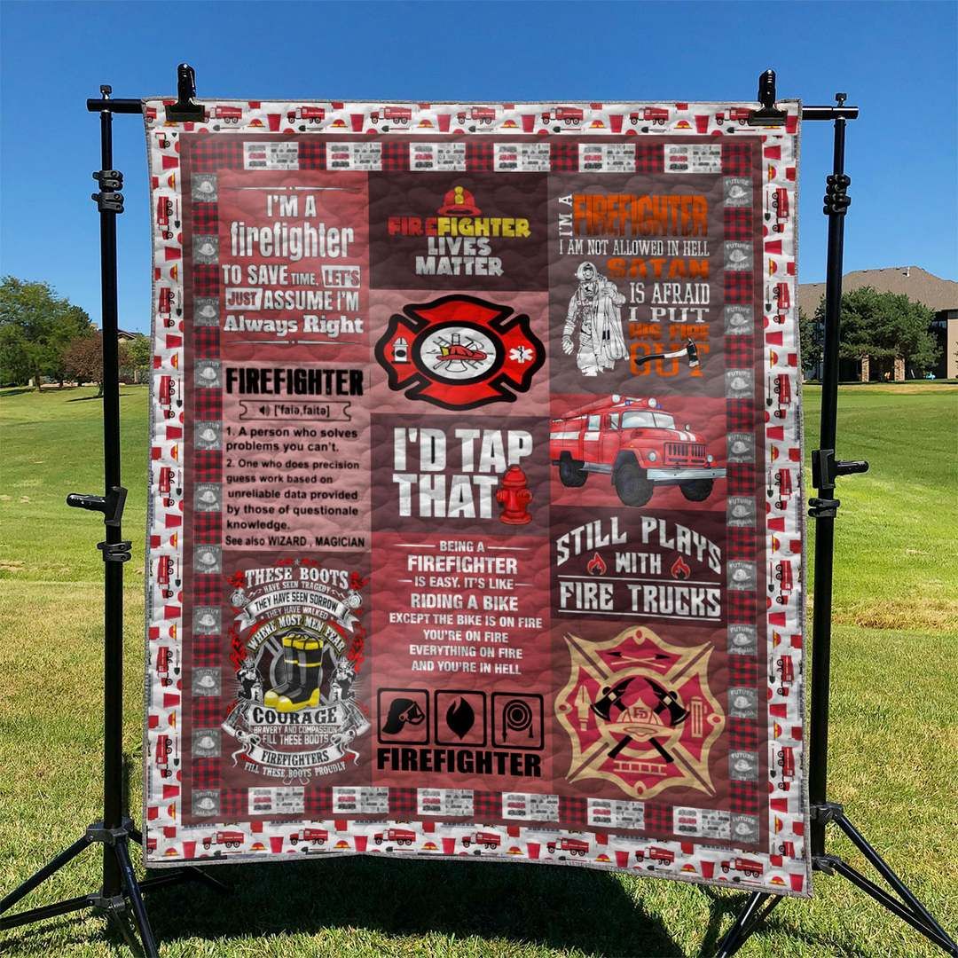 Firefighter TD2809501 Quilt Blanket