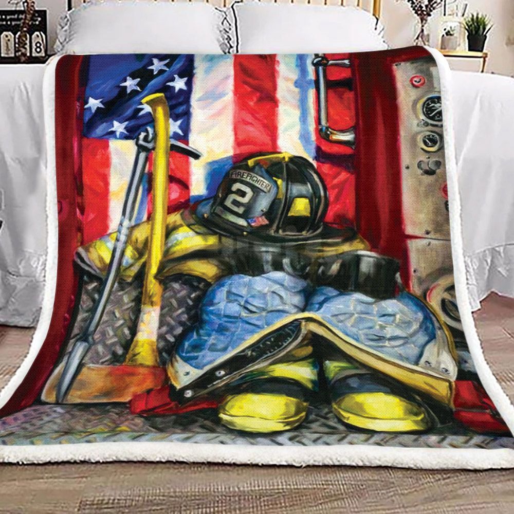 Firefighter Sherpa Fleece Blanket