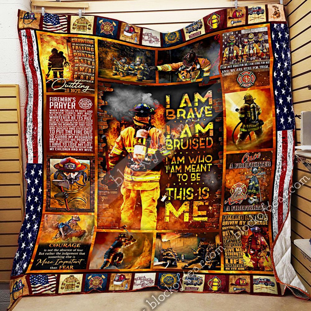 Firefighter This Is Me I Am Brave GS-CL-LD2506 Quilt Blanket
