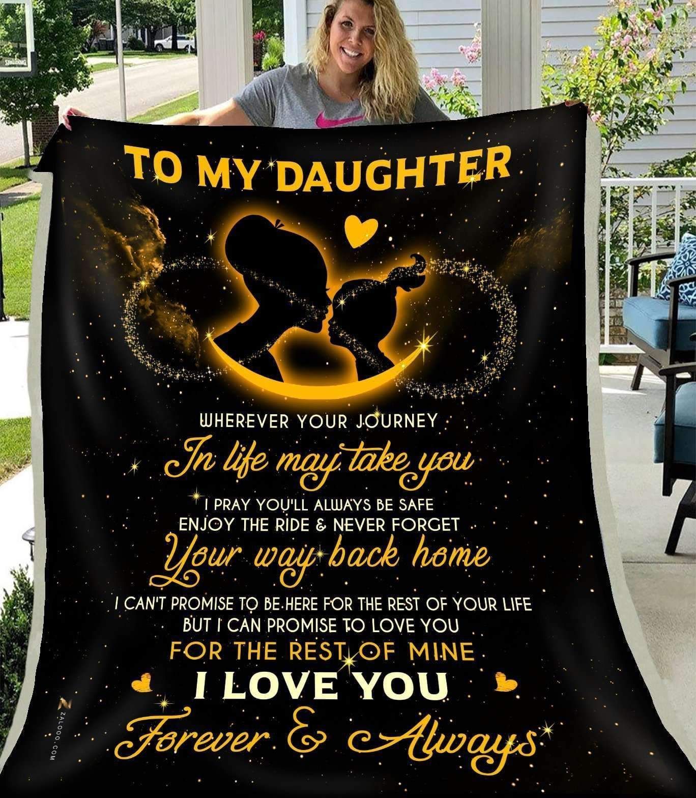 Firefighter To My Daughter Be The Woman Sherpa Fleece Blanket