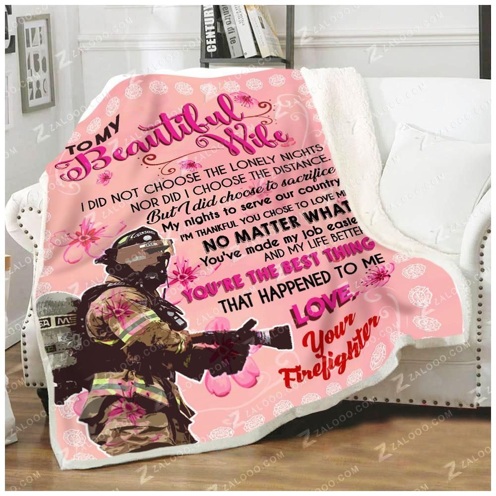 Firefighter – To My Wife – You’Re The Best Thing Fleece Blanket