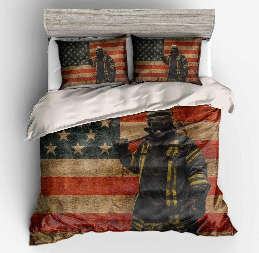 Firefighter us Bedding Set