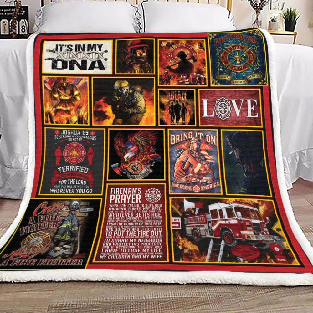 Firefighter Sherpa Fleece Blanket