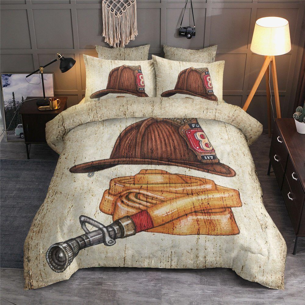 Firefighter Vintage Bedding Set