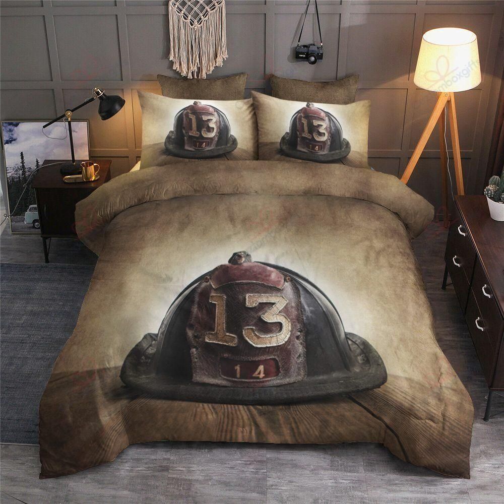 Firefighter Vintage Printed Bedding Set