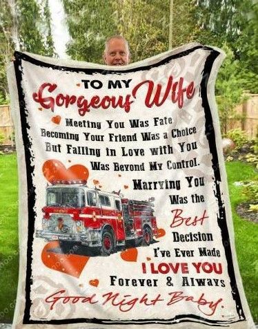 Firefighter Wife Sherpa Fleece Blanket