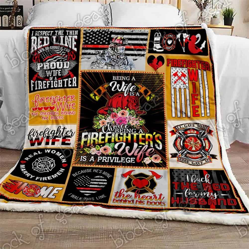 Firefighter Wife Fleece Blanket