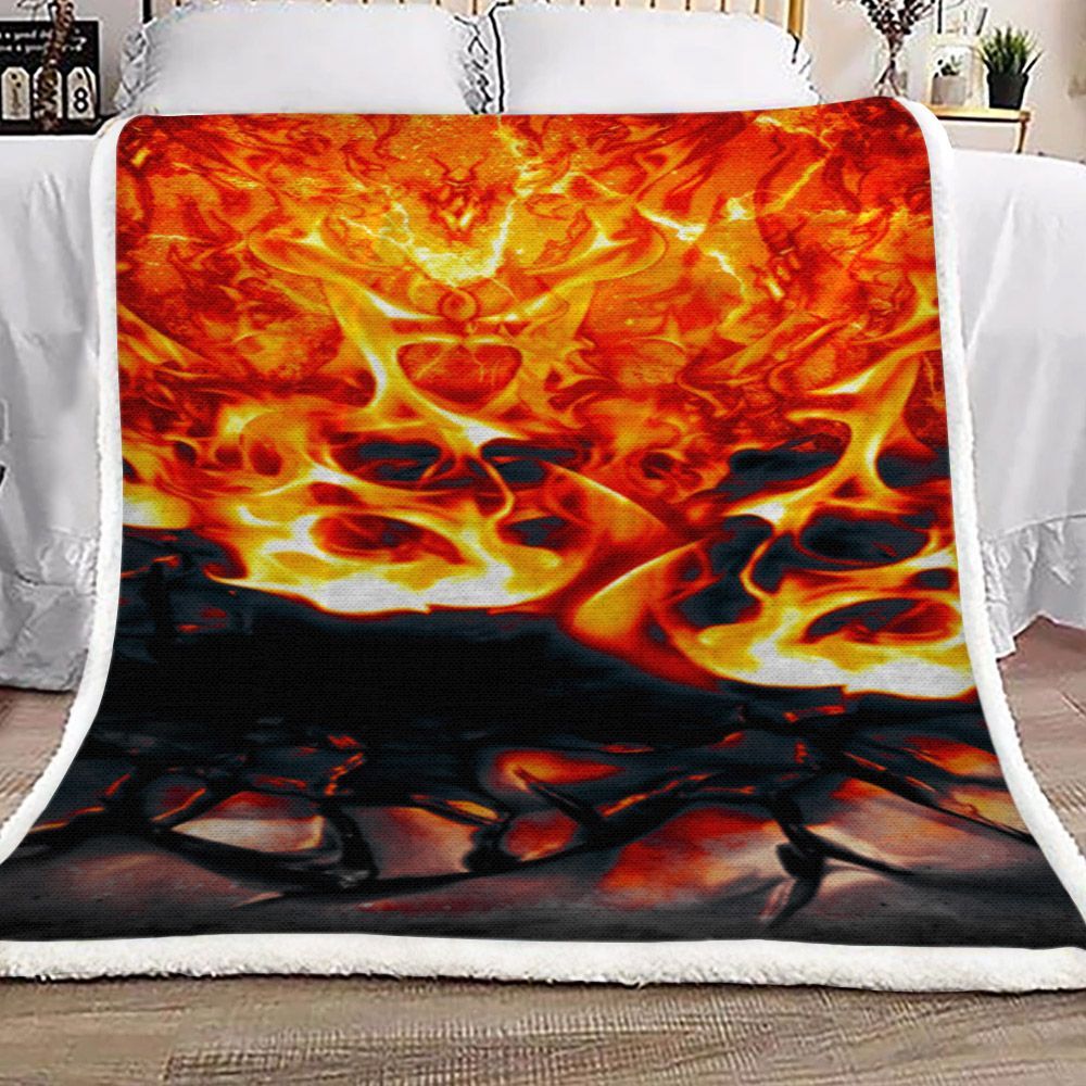 Firefighter Window Sherpa Fleece Blanket